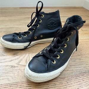 Converse All Star high top leather sneakers